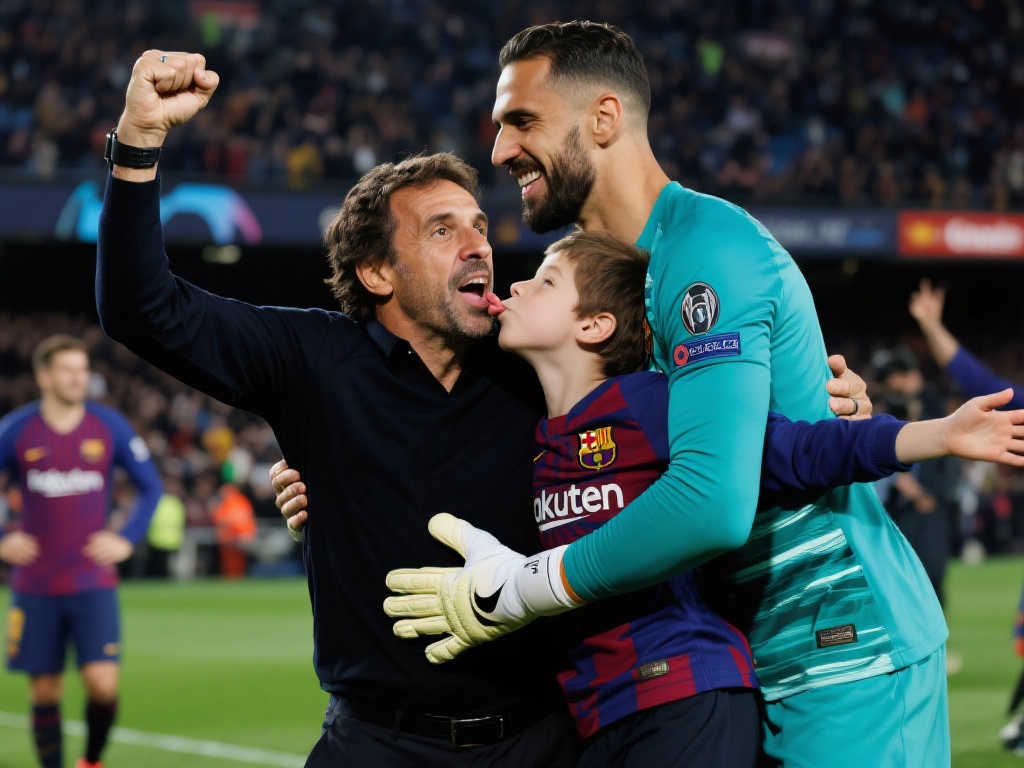 超萌瞬间！恩里克镜头前挥拳飞吻+热情拥抱多纳鲁马